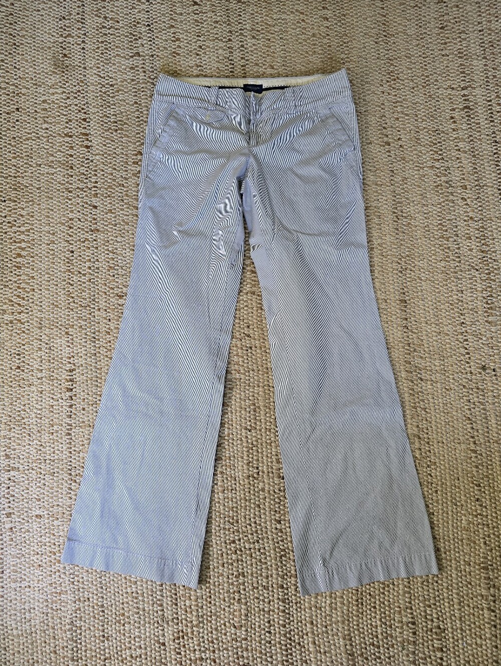 American Eagle Outfitters Navy and White Striped Pants